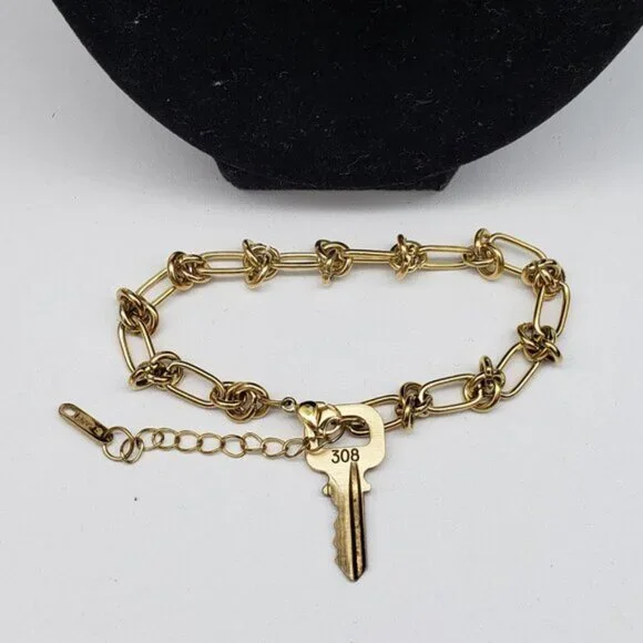 Louis Vuitton Gold Padlock w/Unbranded Stainless Steel 18k Plated Chain&Bracelet - Picture 5 of 13